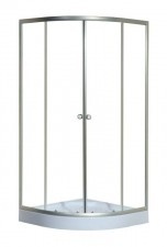 Set Cabina De Dus Semirotunda Cu Cadita Sanotechnik Cubic St-80C