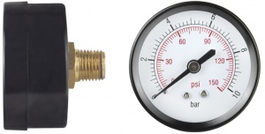 Manometru Pt Apa Axial / 0-12Bar - 1/4"