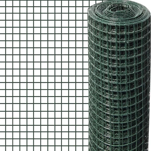 Plasa sarma sudata plastifiata, 1 x 10 m - 13 x 13 x 1 mm