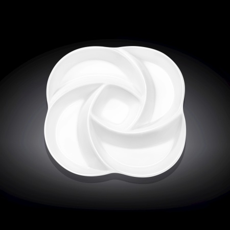 Platou rotund cu 5 compartimente portelan Wilmax Fine White 30 cm