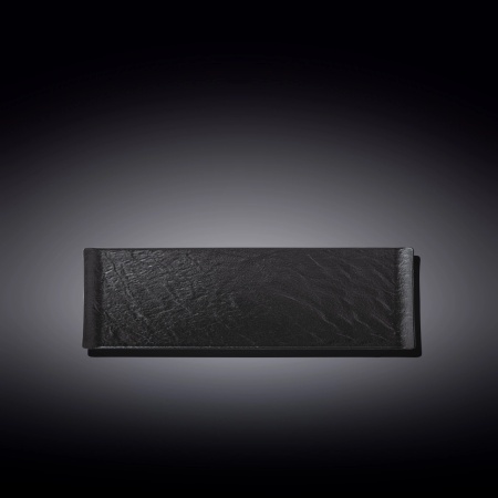 Platou rectangular portelan Wilmax Slate Stone 30 x 9.5 cm