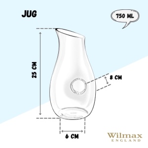 Carafa sticla Wilmax England 750 ml 888339 - Img 3