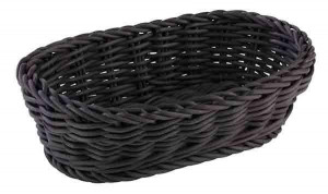 Cos paine oval negru Profi Line 19 x11 cm