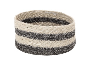 Cos paine rotund Jute bej - gri 19 cm - GAS106