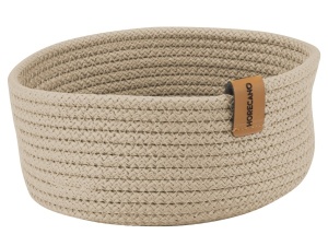 Cos paine rotund textil bej 19 cm - 24701