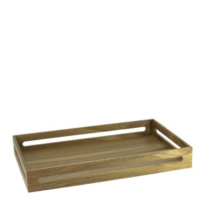 Cutie lemn rectangulara GN 1 / 1 Alas 53 x 32,5 x H 7 cm - 52116