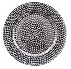 Farfurie suport polipropilena ( charger ) Silver 33 cm