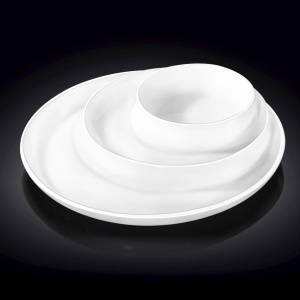 Platou rotund cu 3 compartimente Fine White 25.5 cm - 992691