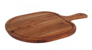 Platou servire lemn cu canelura 44 x 30 x (H)1.5 cm