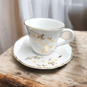 Set 6 cesti cu farfurie cafea Floare de Colt