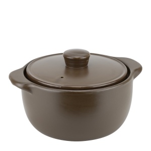 Vas ceramic cu capac Brown 25 cm - 08270