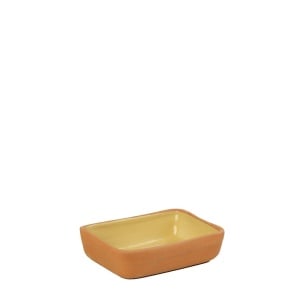 Vas cuptor rectangular Terracotta orange / galben 16,5 x 12 cm