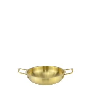 Vas servire rotund Charm Gold 19.5 x 6 cm