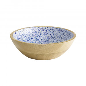 Bol lemn Mango Blue 24 cm