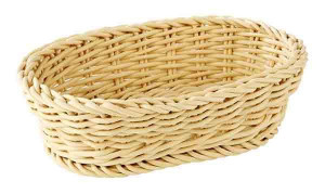 Cos paine oval crem Profi Line negru 19 x 11 cm