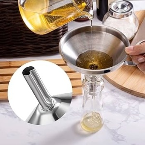 Palnie inox cu sita detasabila 14 cm - Img 2