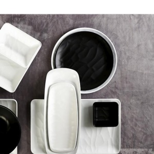 Platou melamina patrat Wavy White 18 x 18 cm MLW347K72 - 6 - Img 2