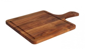 Platou servire lemn cu canelura 37.4 x 25 x (H)1.5 cm