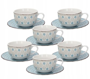 Set 6 cesti cu farfurioara cafea Casablanca 230 ml