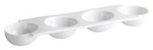 Bol alb cu 4 compartimente31 x 9 cm - B2600