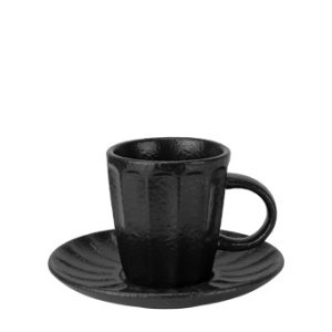 Ceasca + farfurie cafea Barista Black 220 ml - 561260