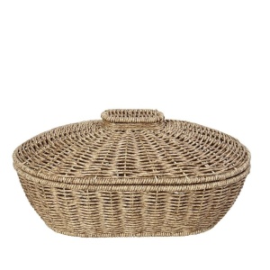Cos paine oval Rattan Beige 33 x 22 cm - KOD141