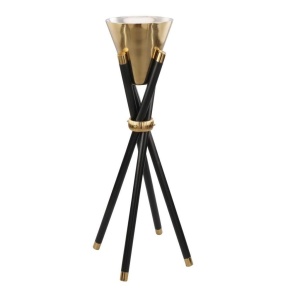Frapiera Gold cu picior lemn 25.5 x H 100 cm - GET452