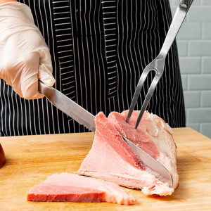 Furculita inox pentru carne cu 2 dinti 47 cm - Img 2