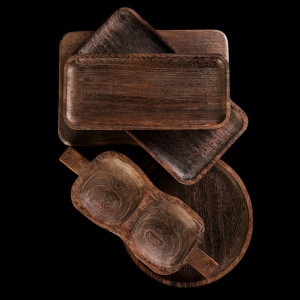 Platou servire lemn Paulownia 38 x 20 cm - XYP314 - Img 2