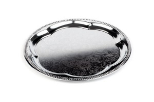 Tava servire ovala crom APS 35x35 cm
