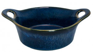 Vas cuptor rotund ceramica Blue 12.5 x h5.5 cm