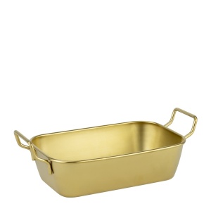 Vas servire inox Charm Gold 16.5 x 10 cm