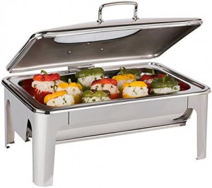 Chafing dish rectangular cu capac inox Horecano 9 litri - Img 2