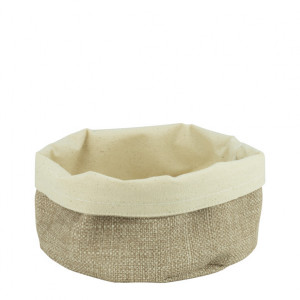 Cos paine rotund textil bej 17 cm