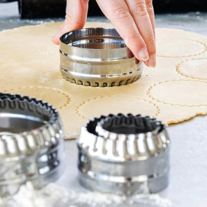 Forma inox pentru patiserie , rotund canelat , Pujadas 8 buc - Img 2