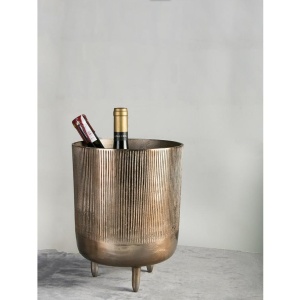 Frapiera rotunda cu picioare Vintage Bronze 23 x H 29 cm - Img 2