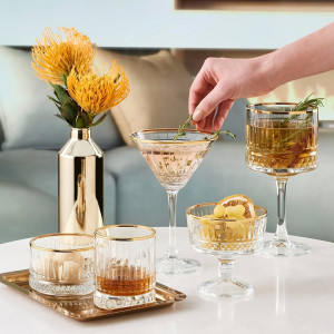Pahare cocktail Elysia Gold 500 ml - Img 3
