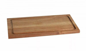 Platou servire lemn cu canelura 36 x 18 x (H)1.5 cm