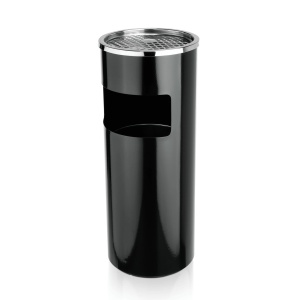 Scrumiera exterioara cu cos gunoi Black ø 25xh60 cm