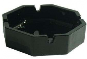 Scrumiera sticla rotunda neagra Kosem ø 10.7 cm