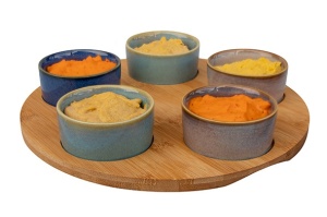 Set 5 boluri 7 cm + platou lemn 25 cm-9770066 - Img 2