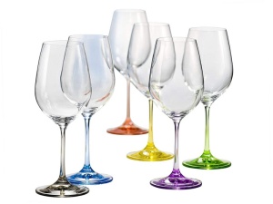 Set 6 pahare vin rosu Rainbow 550 ml