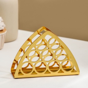 Suport servetele triunghi Gold 13 x 9 cm - 12891 - Img 2