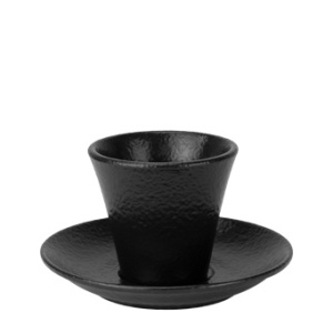Ceasca + farfurie cafea Barista Black 140 ml - 561254