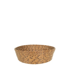 Cos paine rotund Rattan Brown 21 x H 6 cm - SUL105
