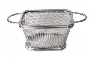 Cos servire rectangular Silver 10 x 10 x H 6 cm - 98889