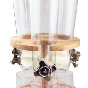 Dispenser cereale triplu rotativ Wood 3 x 2 litri - 62111