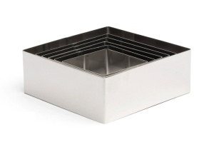 Forma patiserie patrata , set 6 buc , Comas H = 4.5 cm