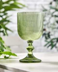 Pahare vin rosu Bloom Green 350 ml - Img 2