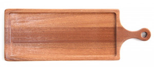 Platou lemn servire cu maner 17 x 47 x (H)1.5 cm